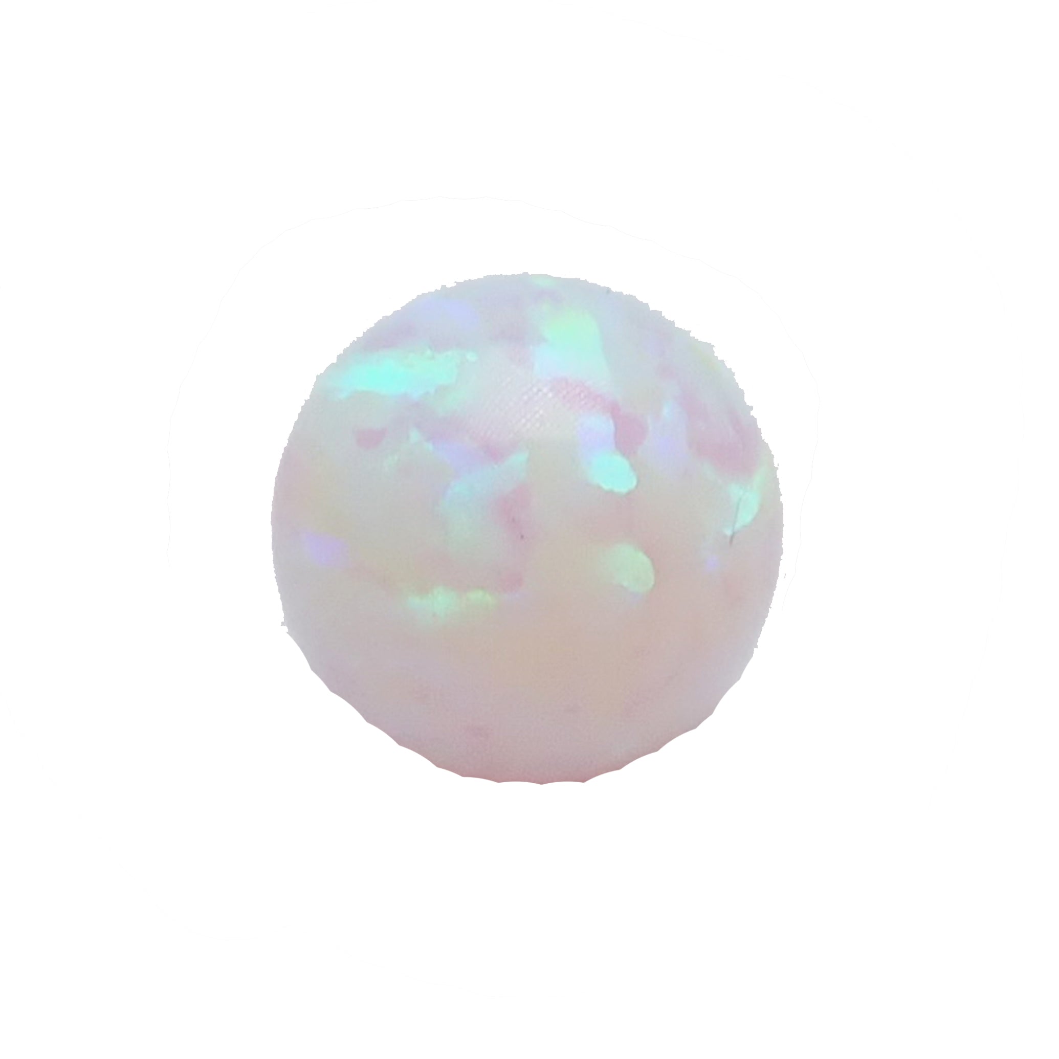 Fuchsia orchid 6mm fire opal balls body jewelry by Body Clickers, 14g internally threaded for piercing accessories