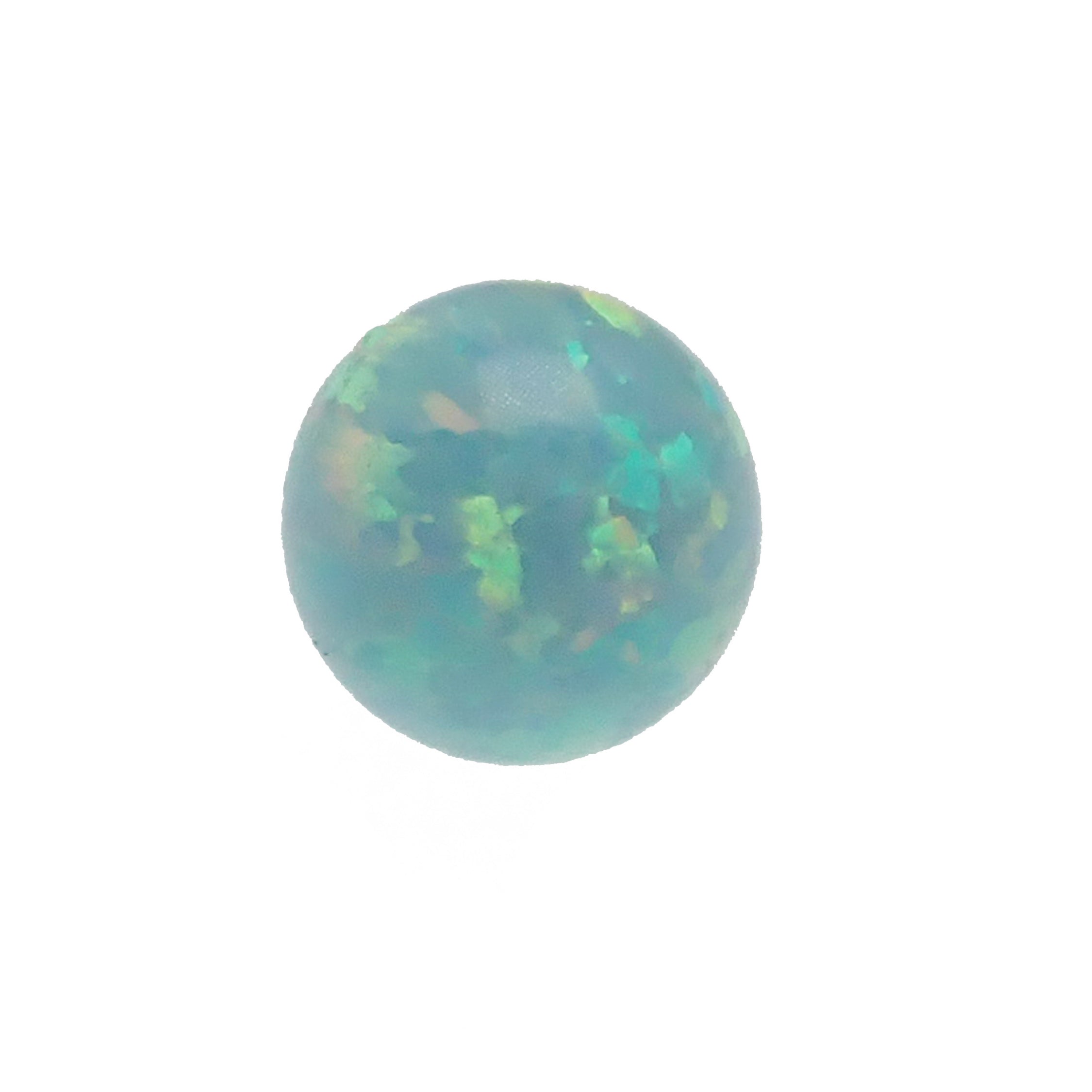 Fuchsia orchid 6mm fire opal balls body jewelry by Body Clickers, 14g internally threaded body piercing jewelry.
