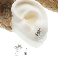 Titanium Threadless Push Fit Dangle Earring 20g, 18g, 16g, 14g - Body Clickers Body Jewelry
