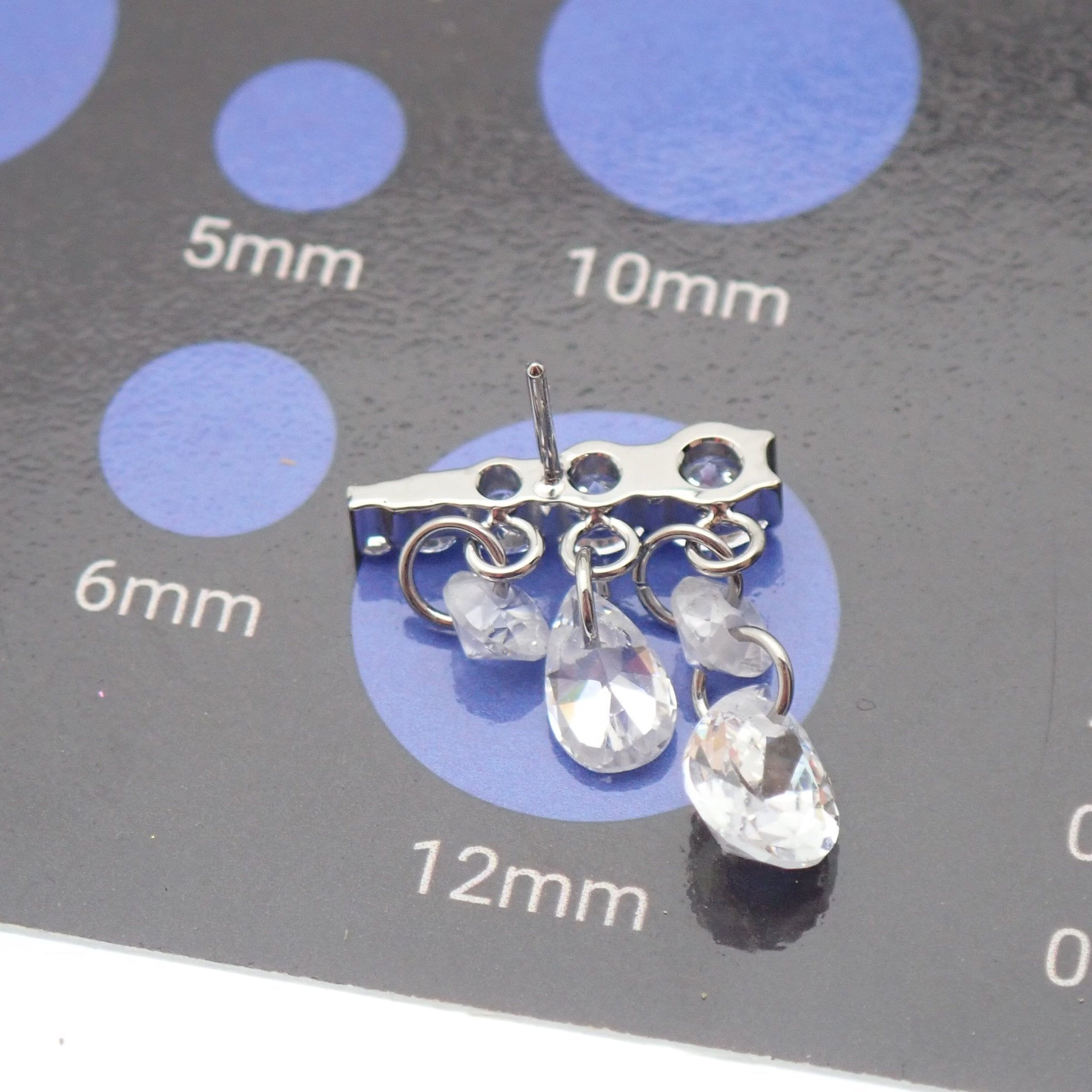 Titanium Threadless Push Fit Dangle Earring 20g, 18g, 16g, 14g - Body Clickers Body Jewelry