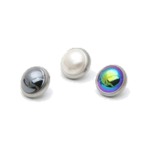 Titanium opal tops for 14g body jewelry by Body Clickers, ASTM-F136 micro dermal piercing tops with colorful gemstone accents.