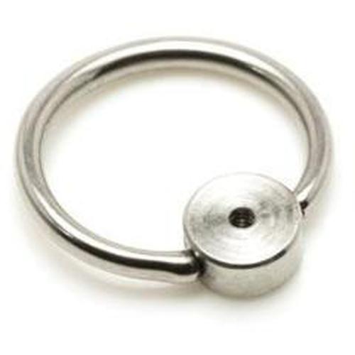 16g Body Clickers flat disc threaded captive ring with 10mm diameter, made of stainless steel for body piercing jewelry.