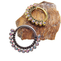 Body Clickers Deep Space Double Row 16g clicker with 8mm diameter, featuring a sleek design for body piercing jewelry.