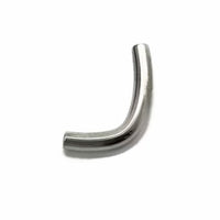 Internally threaded J-curve titanium barbell by Body Clickers in 16g and 14g, featuring a smooth curve for pierced ears or cartilage.