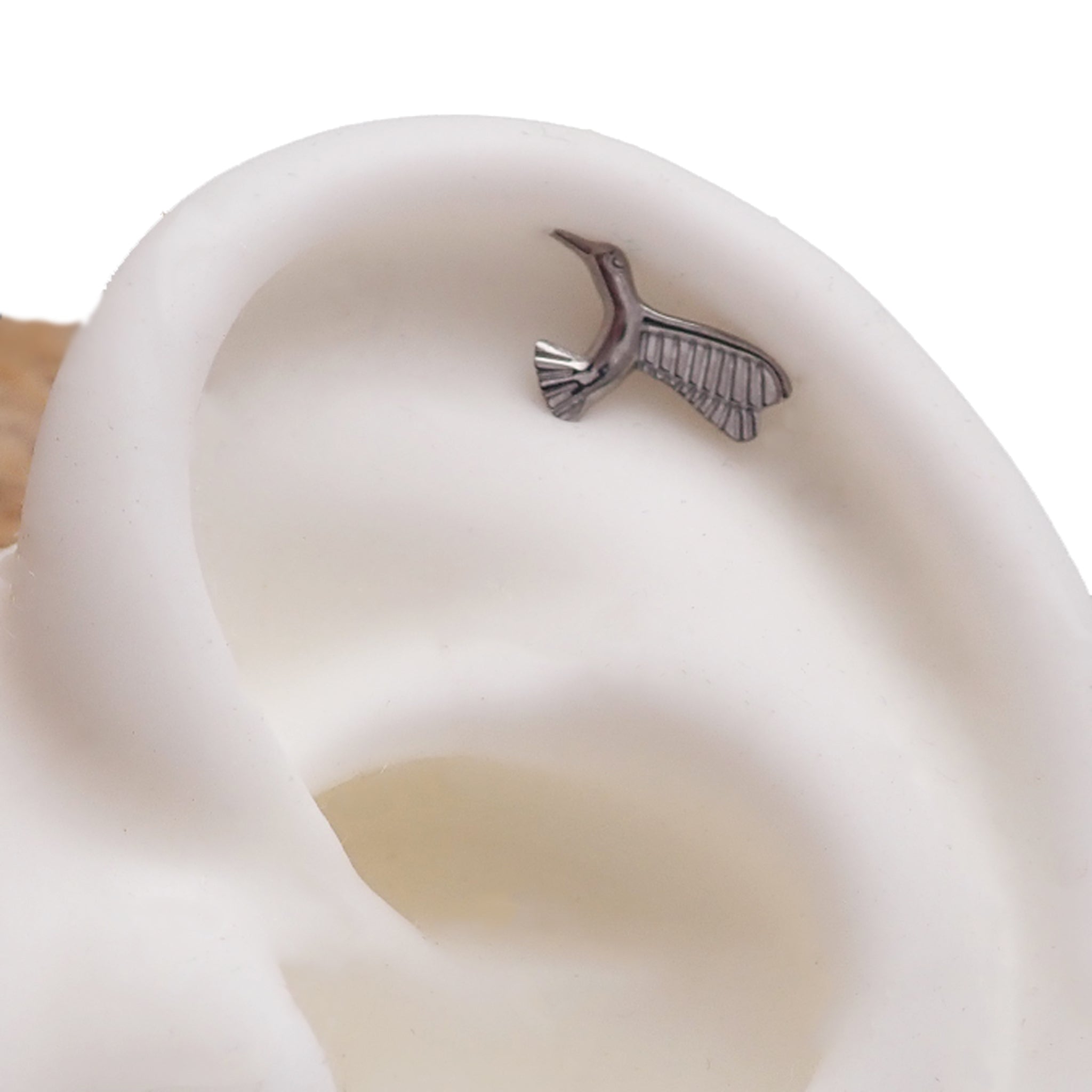 Hummingbird Push Fit Titanium Flatback Piercing 20g, 18g, 16g, 14g - Body Clickers Body Jewelry