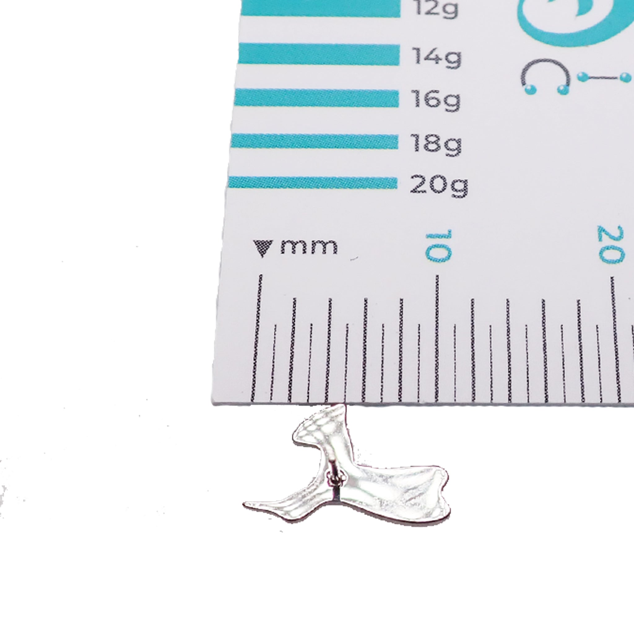 Hummingbird Push Fit Titanium Flatback Piercing 20g, 18g, 16g, 14g - Body Clickers Body Jewelry