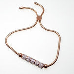 Steel Multi Crystal Adjustable Bracelet - pure piercings