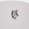 CZ Trio Cluster Flat Back Labret 18g, 16g, 14g
