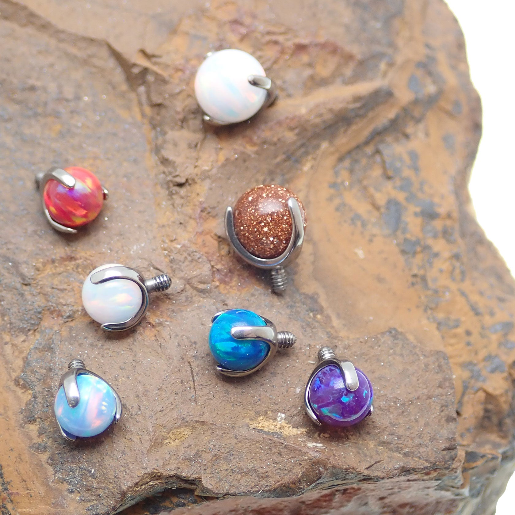 Claw Set Fire Opal Balls 14g