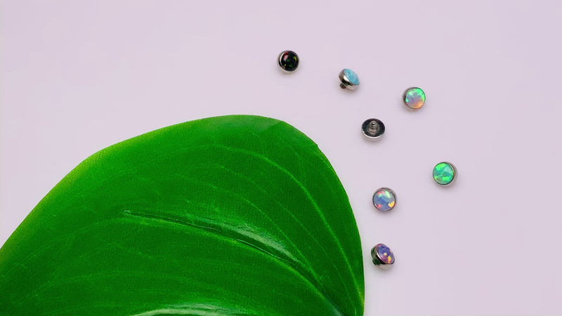 Cabochon 4mm Opal Flat Attachment 14g