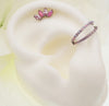 Double Layer 16g Split Opal & CZ Titanium Clicker