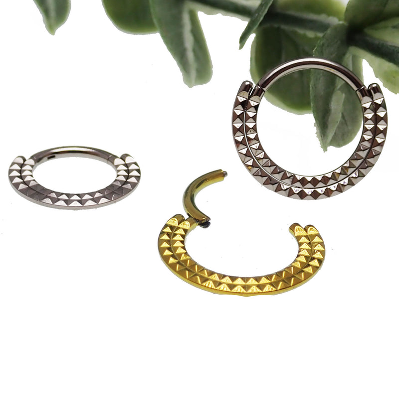 Double Pyramid Septum Clicker 16g