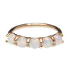 14k Gold Opal Prong 20g Hoop Ring