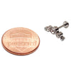 Clear CZ PUSH FIT Cluster Flatback 14g, 16g, 18g
