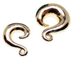 Gold - Dipped Curvy Brass Plugs 2g, 0g, 00g, 1/2" - Body Clickers Body Jewelry