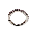 CZ Crystal 14k White Gold Hinged 8mm Clicker Ring