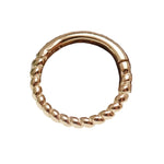 Gold / Rose Gold 14k Gold Twisted 8mm Clicker 16g