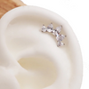 Clear CZ Peardrop Crown Titanium Flatback Piercing - 18g, 16g, 14g
