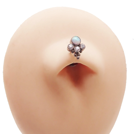 Floating Titanium Belly Bar Piercing 14g