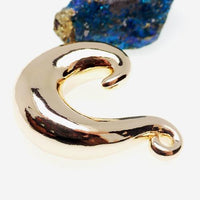 Pair Of Brass Gold Dipped Ear Weights - pure piercings