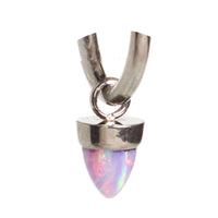 Halobes Opal Cone body jewelry charm featuring a moon-shaped yellow opal gemstone, designed for stylish body jewelry.