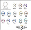 Titanium Earrings Fire Opal Multi Lavender - Body Clickers Body Jewelry