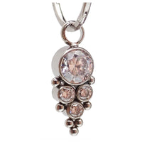 Halobes titanium charm CZ beaded cluster earrings with intricate design and sparkling stones, stylish jewelry for women.