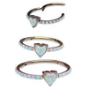 Titanium Heart Opal Clicker 16g
