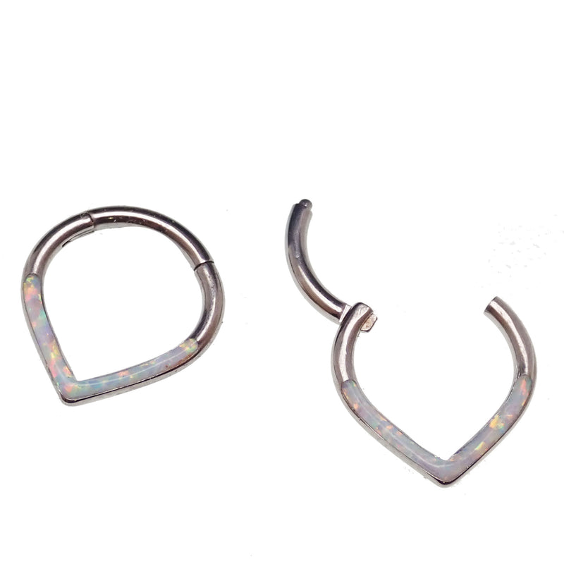 Opal Titanium Heart Clicker 16g
