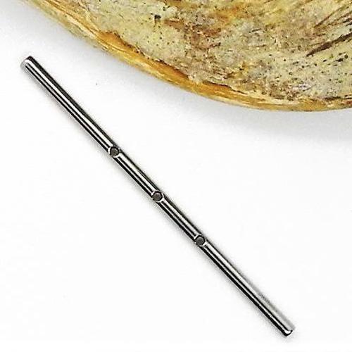 14g Titanium Internal Thread Industrial Bar 3 Center holes - pure piercings