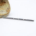 14g Titanium Internal Thread Industrial Bar 3 Center holes - pure piercings