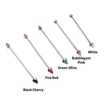 opal or onyx Cone Industrial Bar 16g