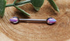 Titanium Push Fit Nipple Multi Lavender Fire opal Bullet cones