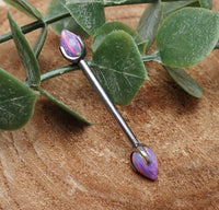 Titanium Push Fit Nipple Multi Lavender Fire opal Bullet cones