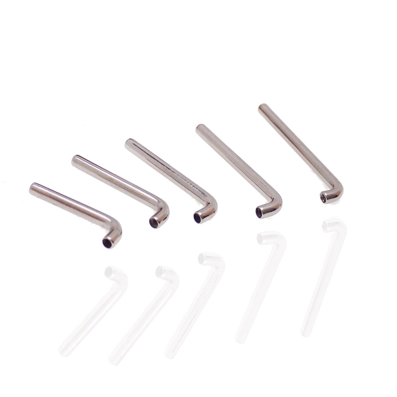 Magpie Body Jewelry 14g internally threaded J-bar Christina piercing with 12mm length and 1.2mm thread for body jewelry piercing.