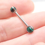 Real Malachite Claw Barbell 12g/14g