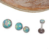 Moon Yellow Opal Titanium flat back