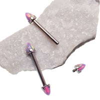 Multi lavender Opal Titanium Nipple Cones