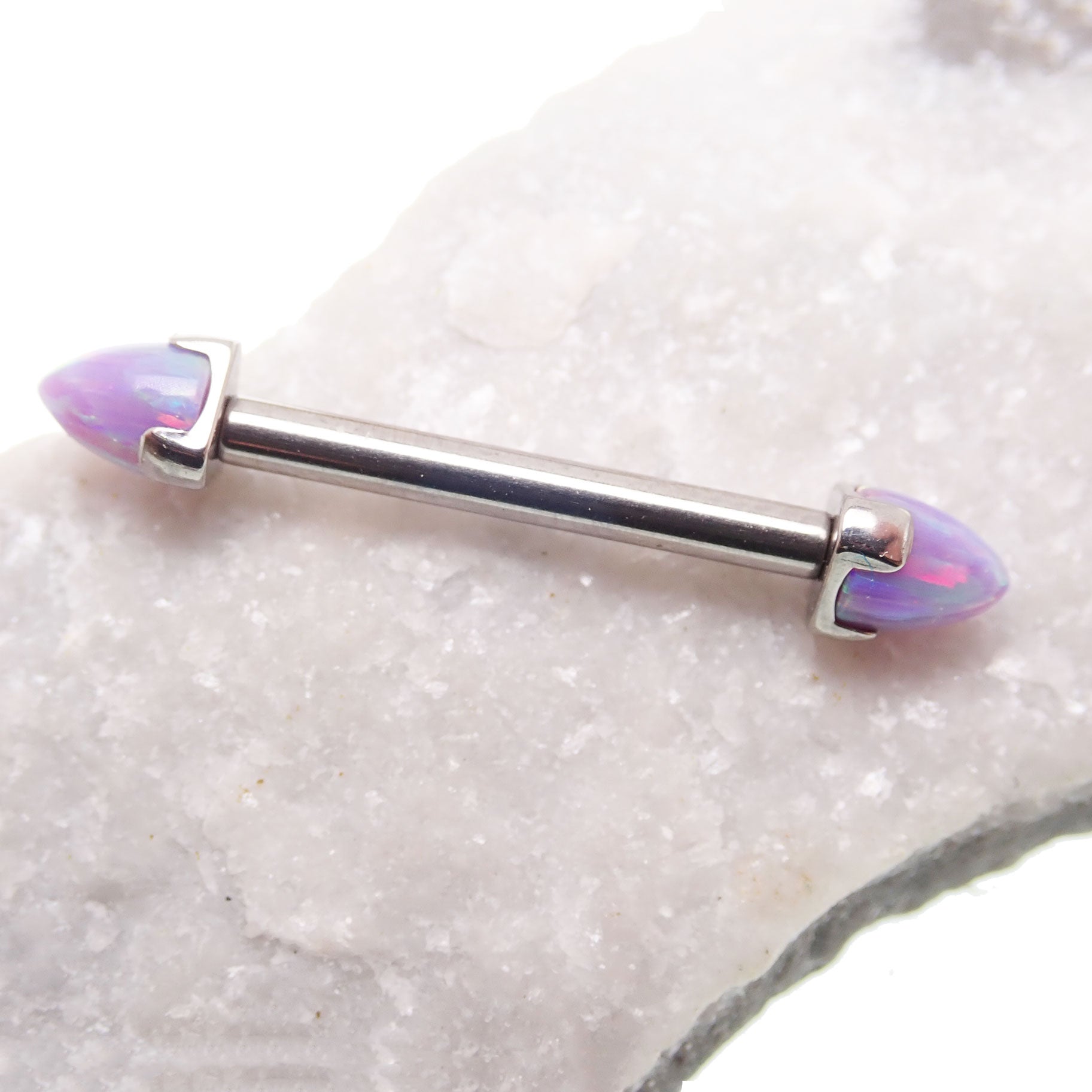 Multi lavender Opal Titanium Nipple Cones