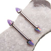 Multi lavender Opal Titanium Nipple Cones