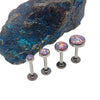 Multi Lavender Opal Titanium flat back