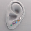Implant Titanium Natural Stone Earrings - Body Clickers Body Jewelry