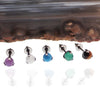 Implant Titanium Natural Stone Earrings