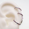 Opal Bezel Set Titanium Clickers 16g