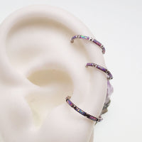 Opal Bezel Set Titanium Clickers 16g