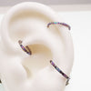 Opal Bezel Set Titanium Clickers 16g