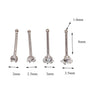 Set of 4 - Nose Stud CZ Star, Circle, Square, & Heart 20g