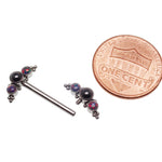 Onyx and Black Lava Beaded Nipple Cluster 14g, 12g