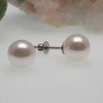 Titanium Swarovski White Pearl Earrings