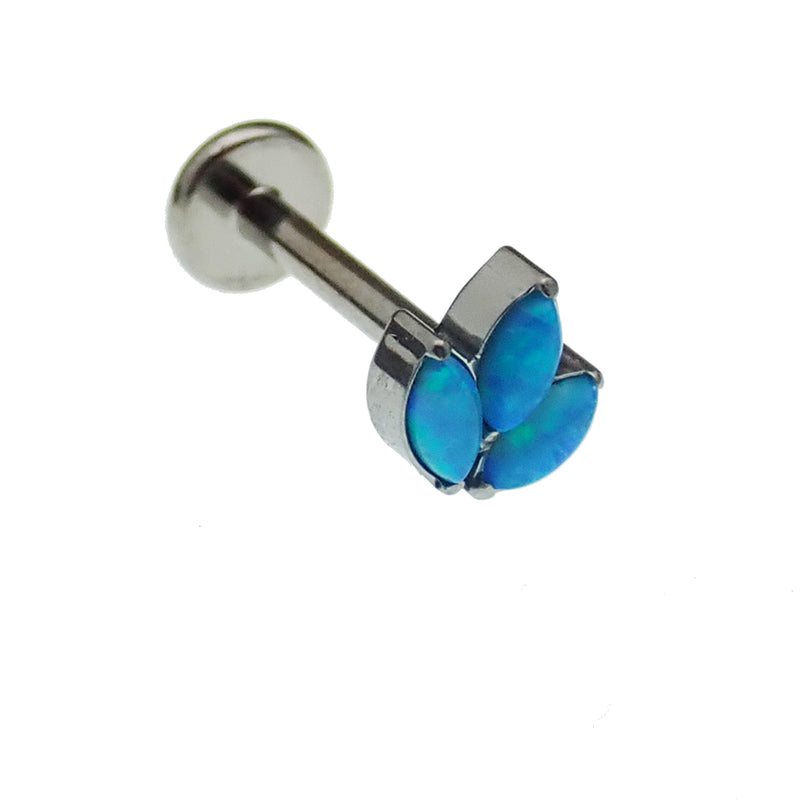 Mini Opal Crown Titanium Push Fit Piercing - 20g, 18g, 16g, 14g